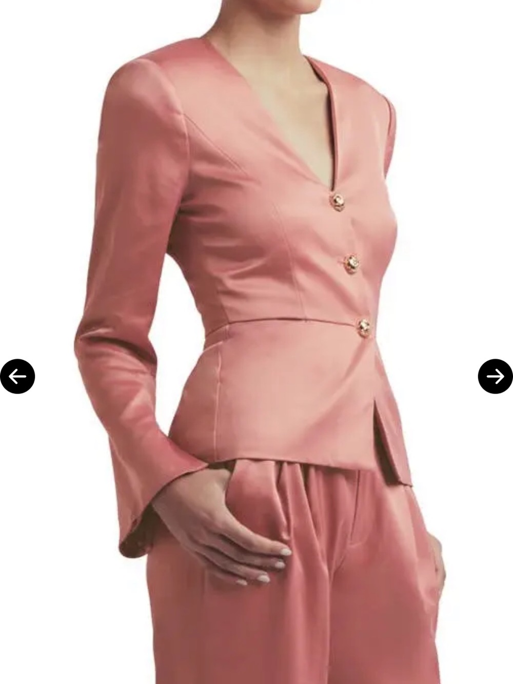 Favorite Daughter Classy Satin Top Dusty Rose